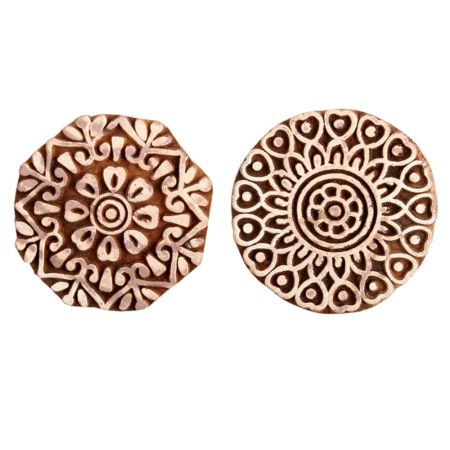 Set of 2 Piece New Mix Wooden Printing Block